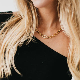 Michaela Diamond Chain Necklace - WATERPROOF - The Red Thread Boutique
