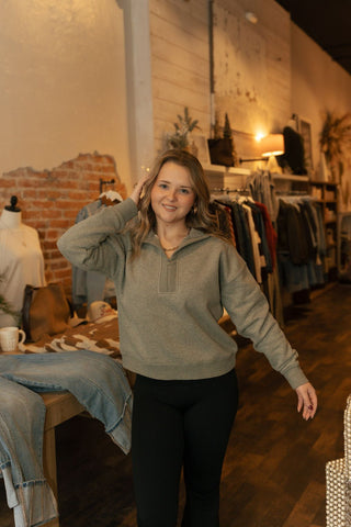 Mirabel Pullover, Vetiver - The Red Thread Boutique