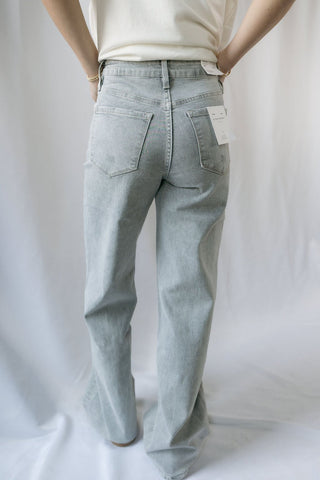Montego Bay High Rise Wide Leg, Gray Jeans - The Red Thread Boutique