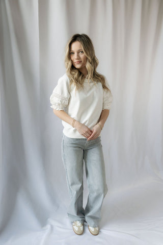 Montego Bay High Rise Wide Leg, Gray Jeans - The Red Thread Boutique