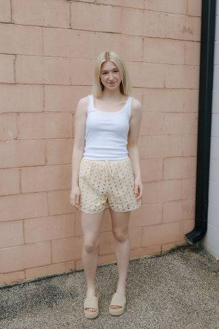 Monti Eyelet Shorts, Natural *final sale* - The Red Thread Boutique
