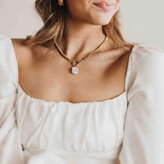 Mother Of Pearl Necklace WATERPROOF Wholesale - The Red Thread Boutique