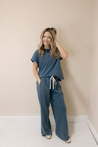Nova Pants, Washed Denim Blue - The Red Thread Boutique