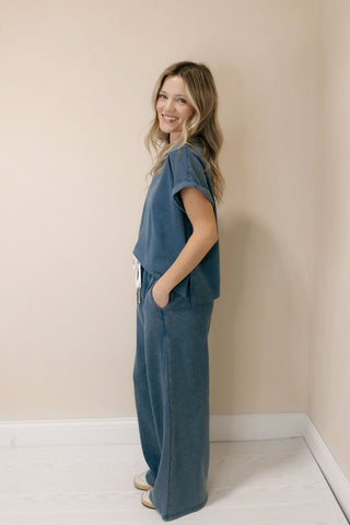 Nova Pants, Washed Denim Blue - The Red Thread Boutique