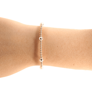 Olive Bracelet in Gold with Silver: Standard 6.75 inch - The Red Thread Boutique