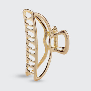 Open Shape Claw Clip - Gold - The Red Thread Boutique