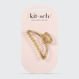Open Shape Claw Clip - Gold - The Red Thread Boutique