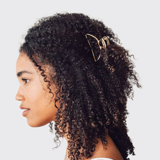 Open Shape Claw Clip - Gold - The Red Thread Boutique