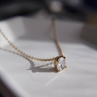 Oval Solitaire Necklace - The Red Thread Boutique