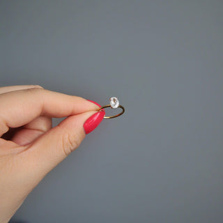 Oval Solitaire Ring | Zirconia Ring: 7 - The Red Thread Boutique