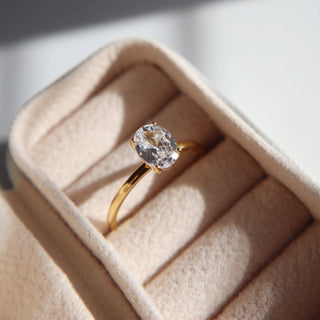 Oval Solitaire Ring | Zirconia Ring: 7 - The Red Thread Boutique