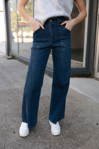 Patch Pocket Flare by JBD *final sale - The Red Thread Boutique