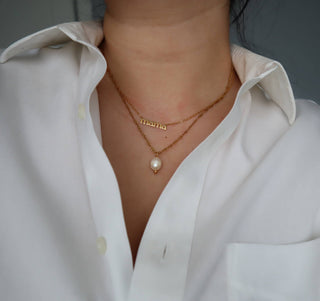 Pearl Drop Necklace - The Red Thread Boutique