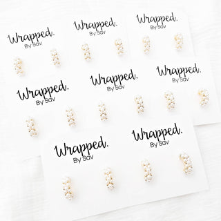 Pearl Half Huggies - The Red Thread Boutique