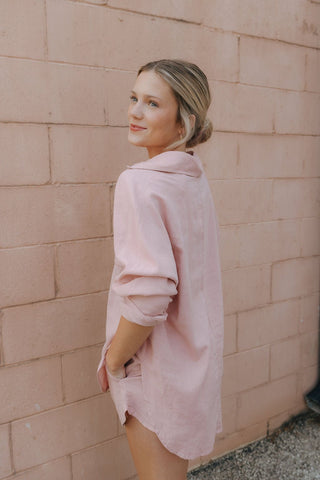 Perfect Linen Shorts, Pink Smoke by Z Supply *final sale - The Red Thread Boutique