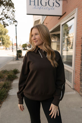 Polo Piping Top - The Red Thread Boutique