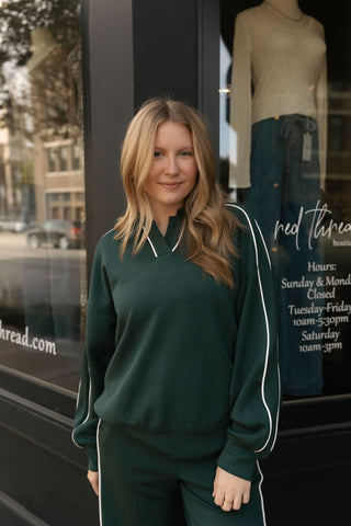 Polo Piping Top - The Red Thread Boutique