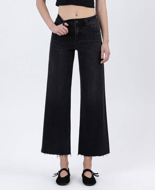 Raw Hem Ankle Jeans, Black Wash - The Red Thread Boutique