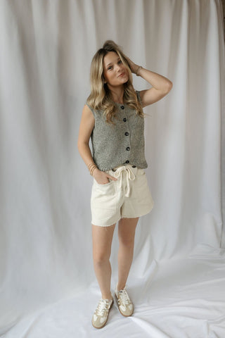 Remi Marled Knit Sweater Vest - The Red Thread Boutique