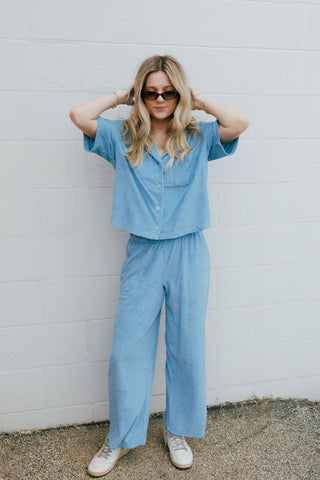 Resort Loop Terry Top, Salty Blue by Z Supply *final sale - The Red Thread Boutique