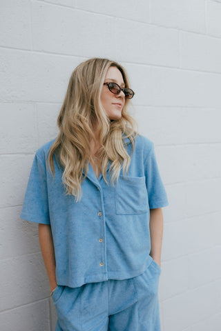 Resort Loop Terry Top, Salty Blue by Z Supply *final sale - The Red Thread Boutique