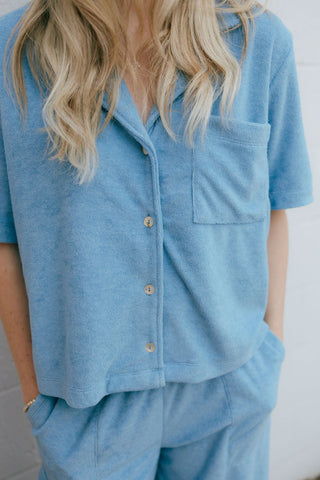 Resort Loop Terry Top, Salty Blue by Z Supply *final sale - The Red Thread Boutique