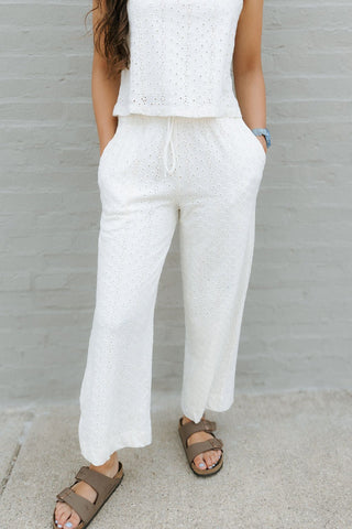 Romi Knit Eyelet Pants by Z Supply *final sale - The Red Thread Boutique