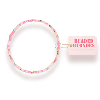 Rosey Pink Sprinkle Bracelet: Standard 6.75 inch - The Red Thread Boutique