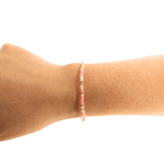 Rosey Pink Sprinkle Bracelet: Standard 6.75 inch - The Red Thread Boutique