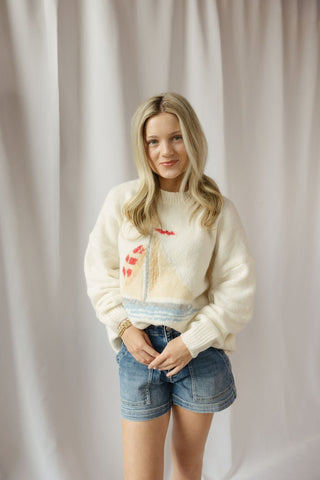 Sailboat Knit Sweater - The Red Thread Boutique