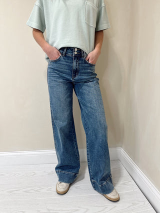 Santa Monica Trouser Hem Jeans - The Red Thread Boutique