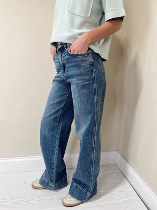 Santa Monica Trouser Hem Jeans - The Red Thread Boutique