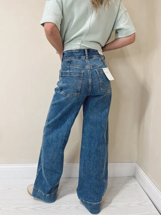 Santa Monica Trouser Hem Jeans - The Red Thread Boutique