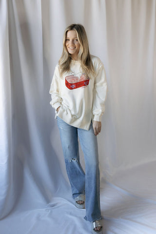 Sardines Graphic Sweatshirt - The Red Thread Boutique