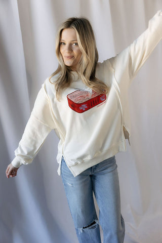 Sardines Graphic Sweatshirt - The Red Thread Boutique