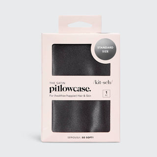 Satin Pillowcase - Charcoal - The Red Thread Boutique