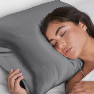 Satin Pillowcase - Charcoal - The Red Thread Boutique