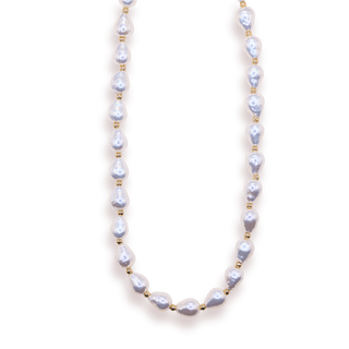 Saylor Pearl Necklace: 16 inch stretch (no clasp) - The Red Thread Boutique