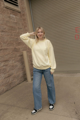 Scuba Mock Neck, Lemoncello - The Red Thread Boutique