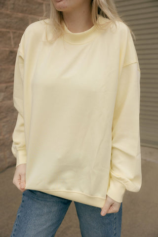 Scuba Mock Neck, Lemoncello - The Red Thread Boutique