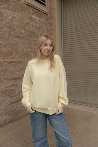 Scuba Mock Neck, Lemoncello - The Red Thread Boutique