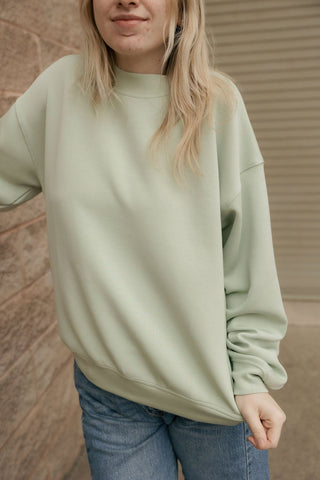 Scuba Mock Neck, Pistachio - The Red Thread Boutique