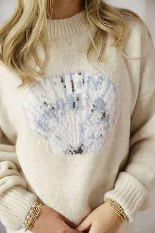 Seashell Knit Sweater - The Red Thread Boutique
