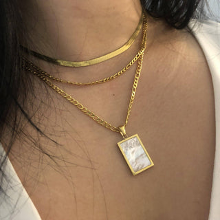 Serenity Necklace | White Shell Pendant Necklace - The Red Thread Boutique