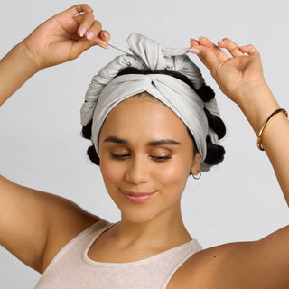 Set & Flow Heatless Curling Headband - Heather Gray - The Red Thread Boutique