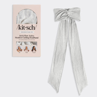 Set & Flow Heatless Curling Headband - Heather Gray - The Red Thread Boutique