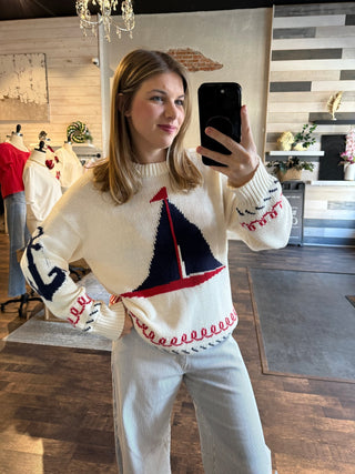 Set Sail Americana Graphic Sweater - The Red Thread Boutique