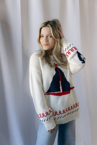 Set Sail Americana Graphic Sweater - The Red Thread Boutique