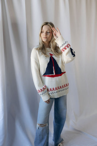 Set Sail Americana Graphic Sweater - The Red Thread Boutique