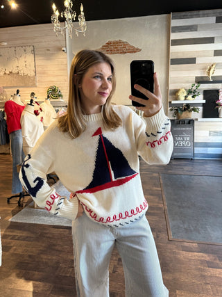 Set Sail Americana Graphic Sweater - The Red Thread Boutique